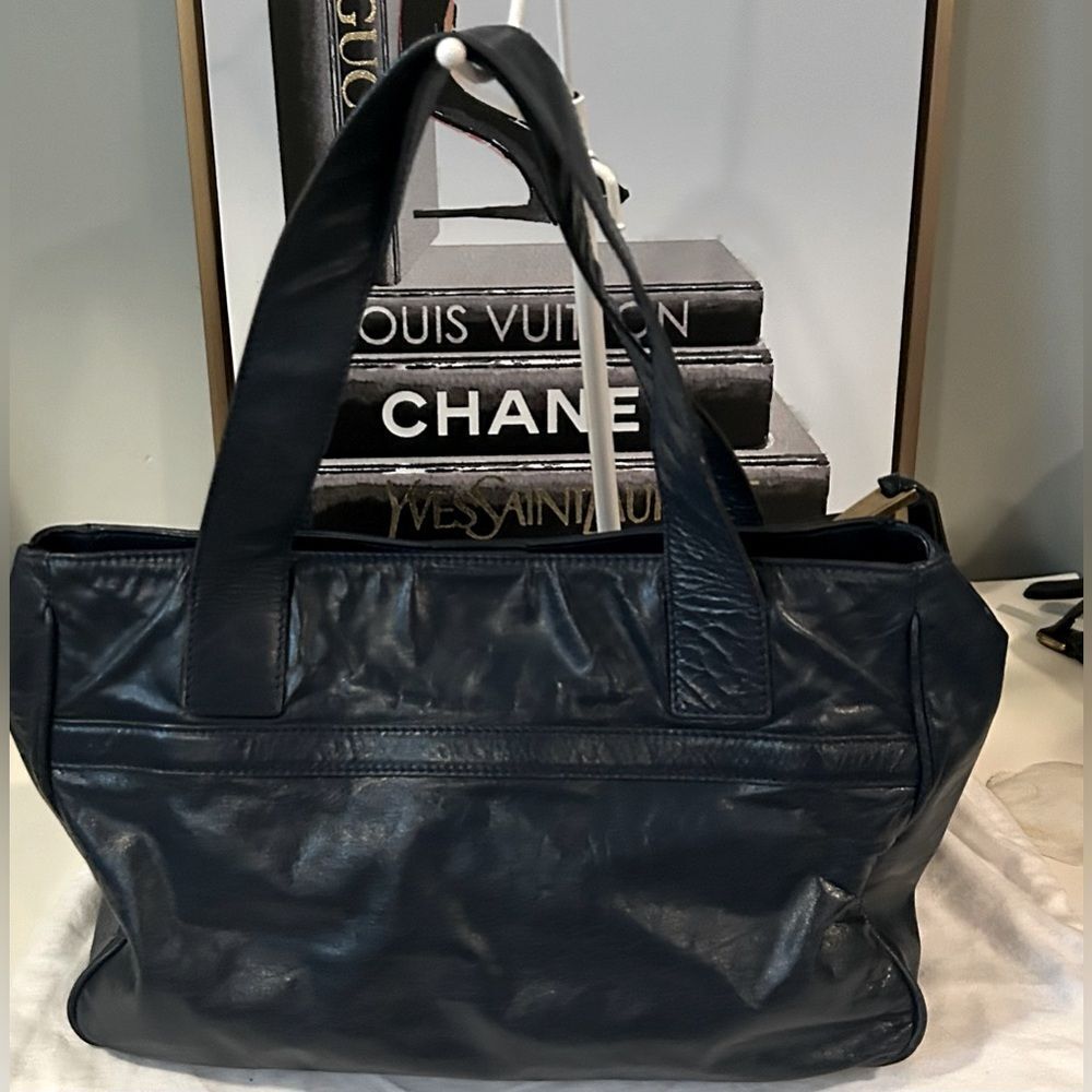 Marc Jacobs blue Leather Shoulder Bag structured Tote - Picture 7 of 12